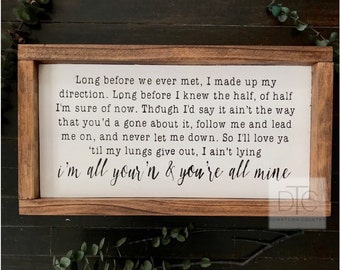 Custom Lyrics Sign, Song Lyrics Gift, Wedding Song Lyrics, Music Lover Gift, Anniversary Gifts, Newlywed Gift, Memorial Gift, Wedding Gift