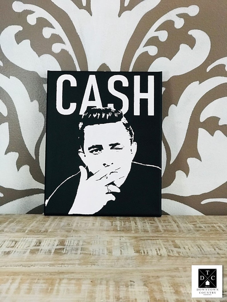 Johnny Cash / Johnny Cash Wall Art / Johnny Cash Art / Johnny Etsy
