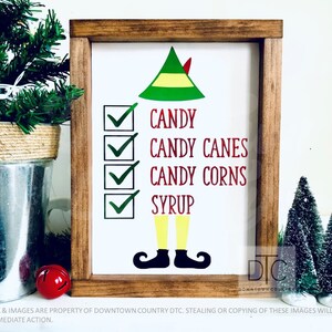 Buddy the Elf Food Groups Wood Sign, Christmas Kitchen Decor - Etsy