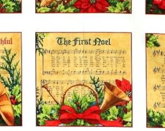 Panel de tela 'Navidad musical' de Elizabeth's Studio - Panel de tela navideño - we-003bg