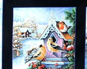 Panel de tela 'Canción de invierno' de Elizabeth's Studio - Panel de tela navideño - we-012ag