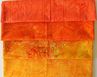 Paquete de telas batik, naranja - FQB Fat Quarter Bundle - 4 FQ - 4 telas, cada una de 50 cm x 55 cm fqb281