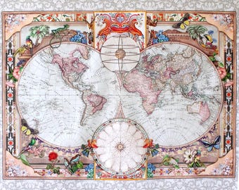 Panel de tela 'Library Of Rarities' de Robert Kaufman - panel de patchwork - app-004ag