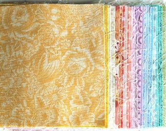 Pack de telas pastel con 30 telas patchwork 100% algodón en 15 cm x 15 cm - asp-146