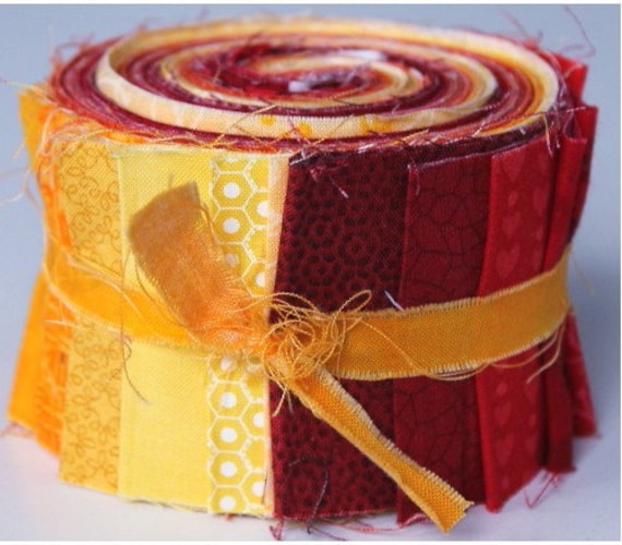 Jelly Roll gradient jaune orange rouge 20 pcs 2.5 x Etsy France