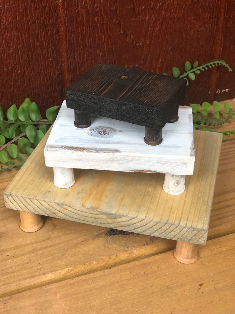 Assorted Wood Risers Farmhouse Risers Rustic Wood Decor Etsy