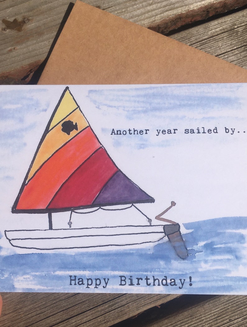 Sailing Birthday Card Etsy