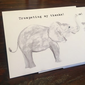 Carte de remerciement éléphant