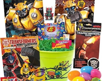 Transformers Easter Basket DIY Kit, Toys, Candy, Coloring Books