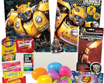 Transformers Easter Basket Gift Set, Candy, Toys, Coloring Books