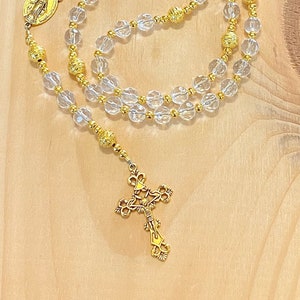 Rosary Beads, Catholic Rosary, Crystal Rosary, Prayer Beads, Religious Jewelry, Christian Jewelry, Wedding Jewelry