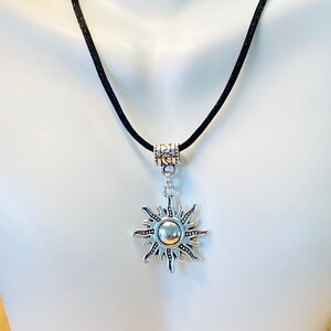 Sun Necklace, Celestial Jewelry, Southwest Choker, Layering Necklace, Southwest Necklace for Women, Celestial Cord Choker, Sun Jewelry