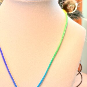 Opal Stone Heart Pendant Necklace, Opal Stone Necklace, Stone Heart Necklace, Rainbow Satin Necklace, Corded Choker, Gift for Her