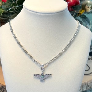 Phoenix Necklace, Southwest Turquoise Necklace, Phoenix Necklace Women, Thunderbird Necklace Men, Southwest Jewelry, Phoenix Necklace Men