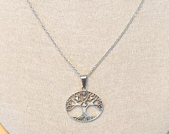 Silver Filigree Tree of Life Necklace, Filigree Tree of Life Necklace, Tree of Life Necklace, Silver Tree of Life Jewelry, Family Tree