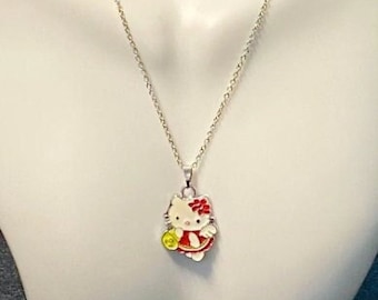 Collar de gato de plata, collar de plata para niñas, collar de gato para niñas, regalo de nieta, regalo de hija