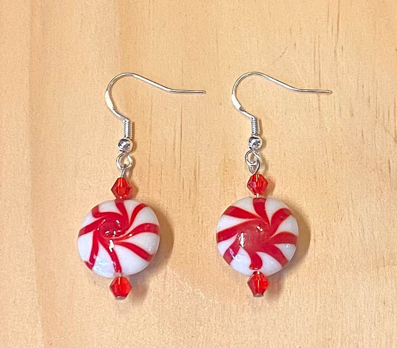 Peppermint Candy Cane Earrings