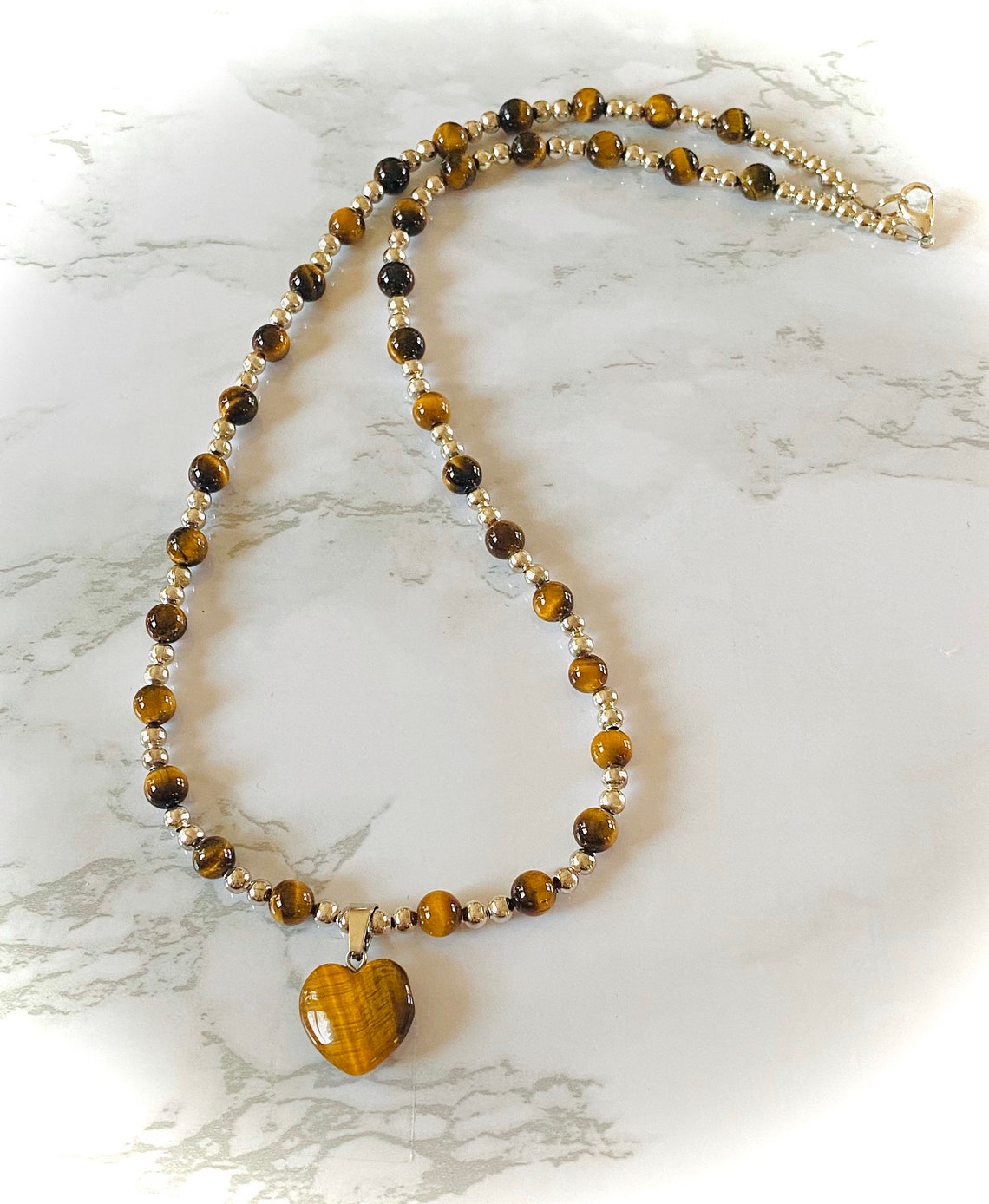 Tiger Eye Necklace Women Tiger Eye Necklace and Bracelet Set Etsy