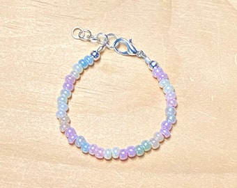 Toddler Beaded Bracelet, Girls Pink Bead Bracelet, Girls Pastel Bead Bracelet, Pink Bead Bracelet, kids jewelry, granddaughter gift