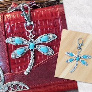 Südwesten Geldbörse Charme, Türkis Libelle Geldbörse Charme, Libelle Geldbörse Charme, Libelle Zipper Pull, Geldbörse Bling, Libelle Schmuck