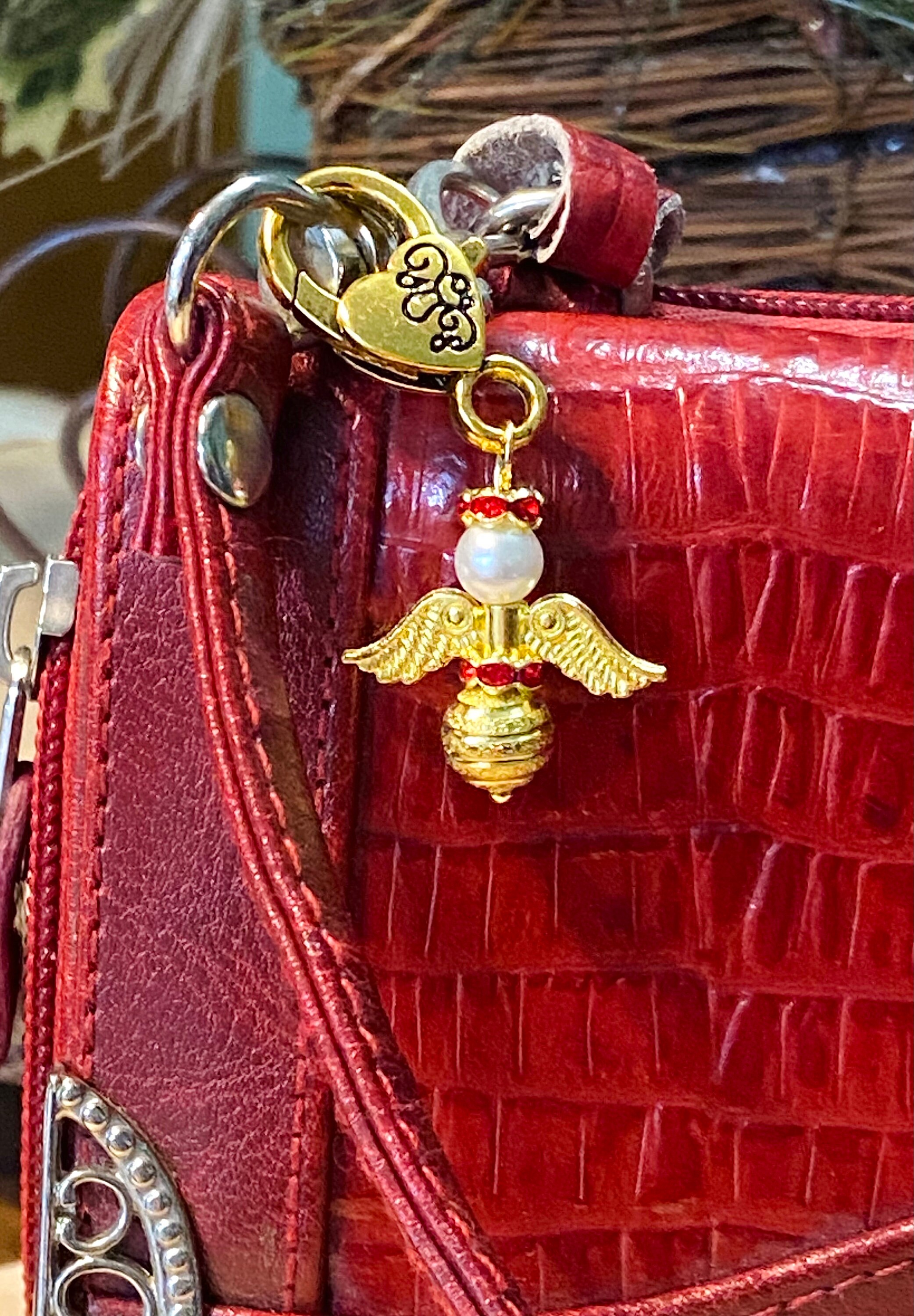 Fashionable Casual Pearl Mini Bag Charm Key Chain Charms