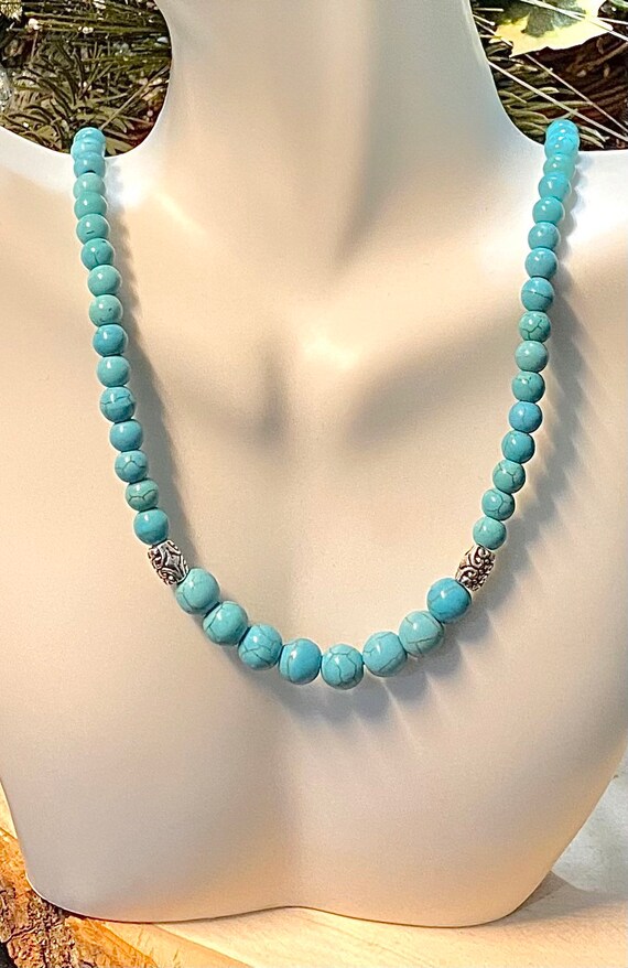 Southwest turquoise necklace deals