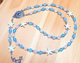Starfish Catholic Rosary, Rosary Beads, Ivory Starfish Rosary, Catholic Rosary, Prayer Beads, Religious Jewelry, Christian Jewelry