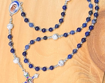 Blue Lapis Catholic Rosary, Rosary Beads, Blue Lapis Rosary, Catholic Rosary, Prayer Beads, Religious Jewelry, Christian Jewelry