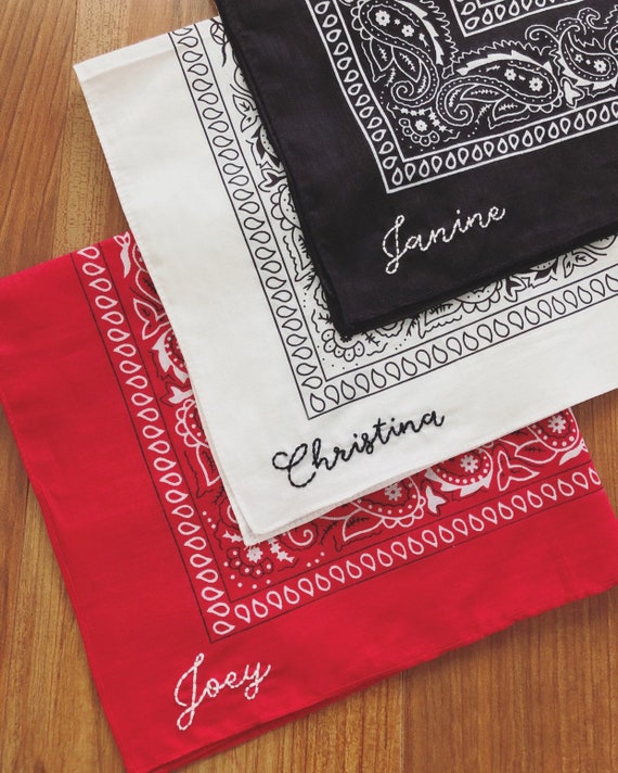 monogrammed bandanas