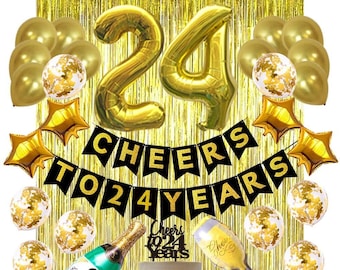 24th Birthday Decor Etsy