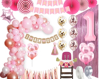 1st Birthday Decorations Girl Etsy