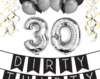 Dirty 30 Decorations Etsy