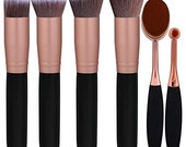 Face Foundation Powder Liquid Cream Oval Makeup Brushes Set Synthetic Makeup brushes(Pack of 6)