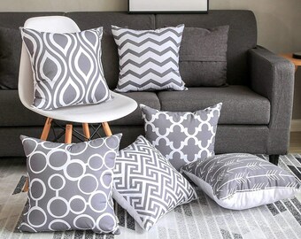 grey cushions for sofa