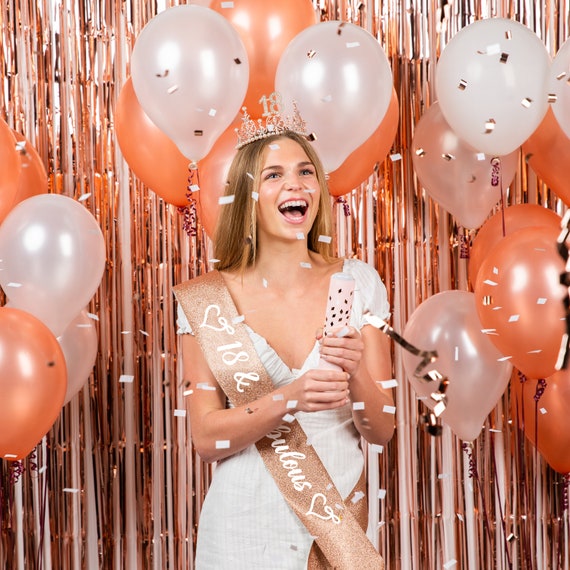 18 Sash and Tiara for Happy 18th Birthday Decorations for Girls