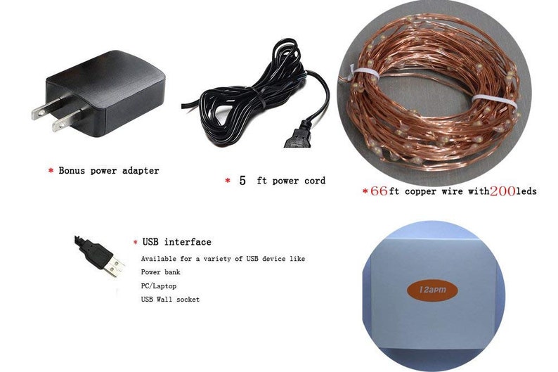 66 Ft 200LEDs Waterproof starry fairy copper string lightUSB Etsy