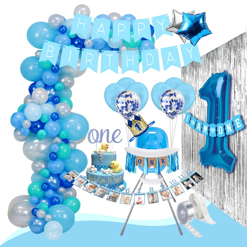 1st Birthday Decorations Wild One Birthday With Blue and Gold - Etsy