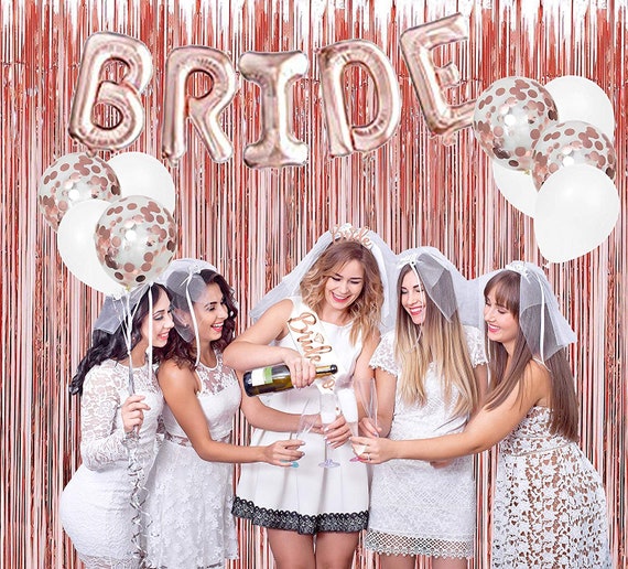 Bachelorette Party Decorations Kit Rose Gold Bridal Shower Etsy