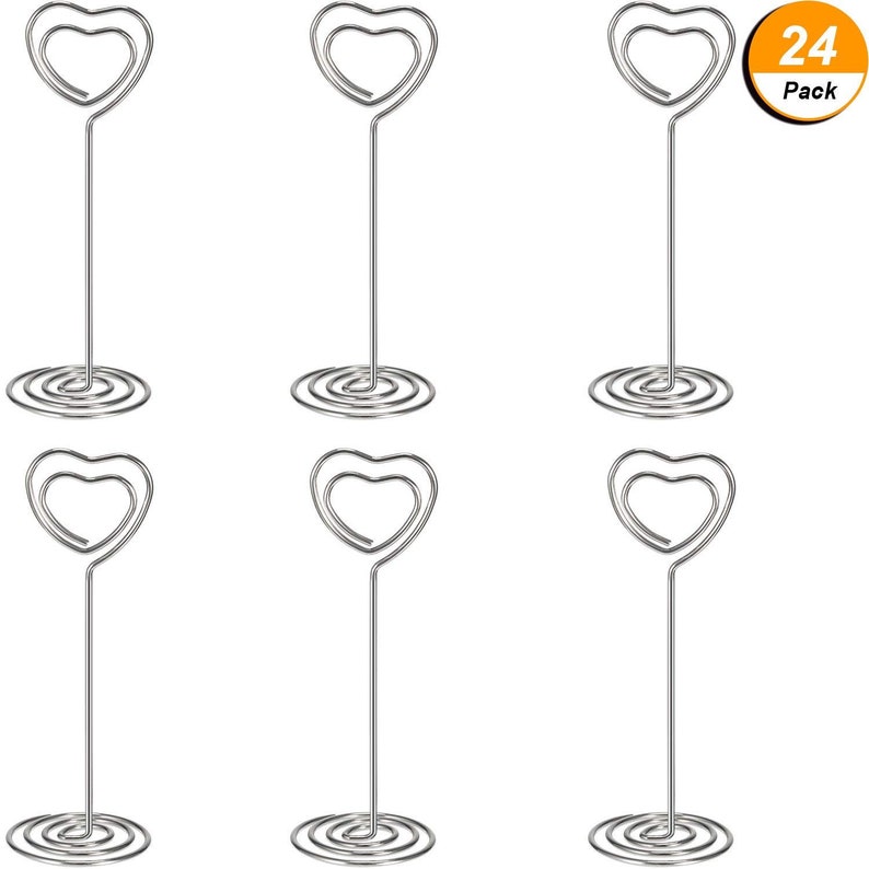 24 Pack Of Table Number Card Holders Photo Holder Stand Place Image 0