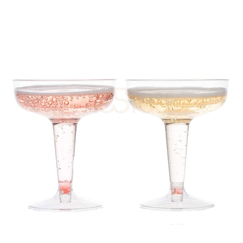 Plastic Champagne Glasses CHAMPAGNE COUPE 4 Ounce Martini Toasting