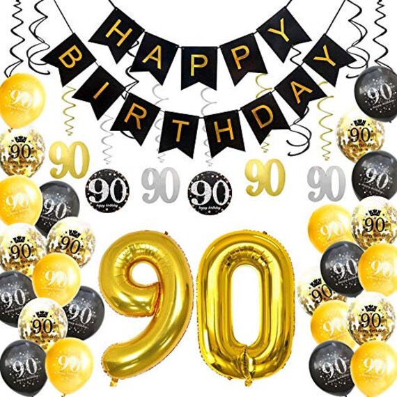 Age 90 Party Supplies 90th Birthday Party Hanging Swirl Decorations