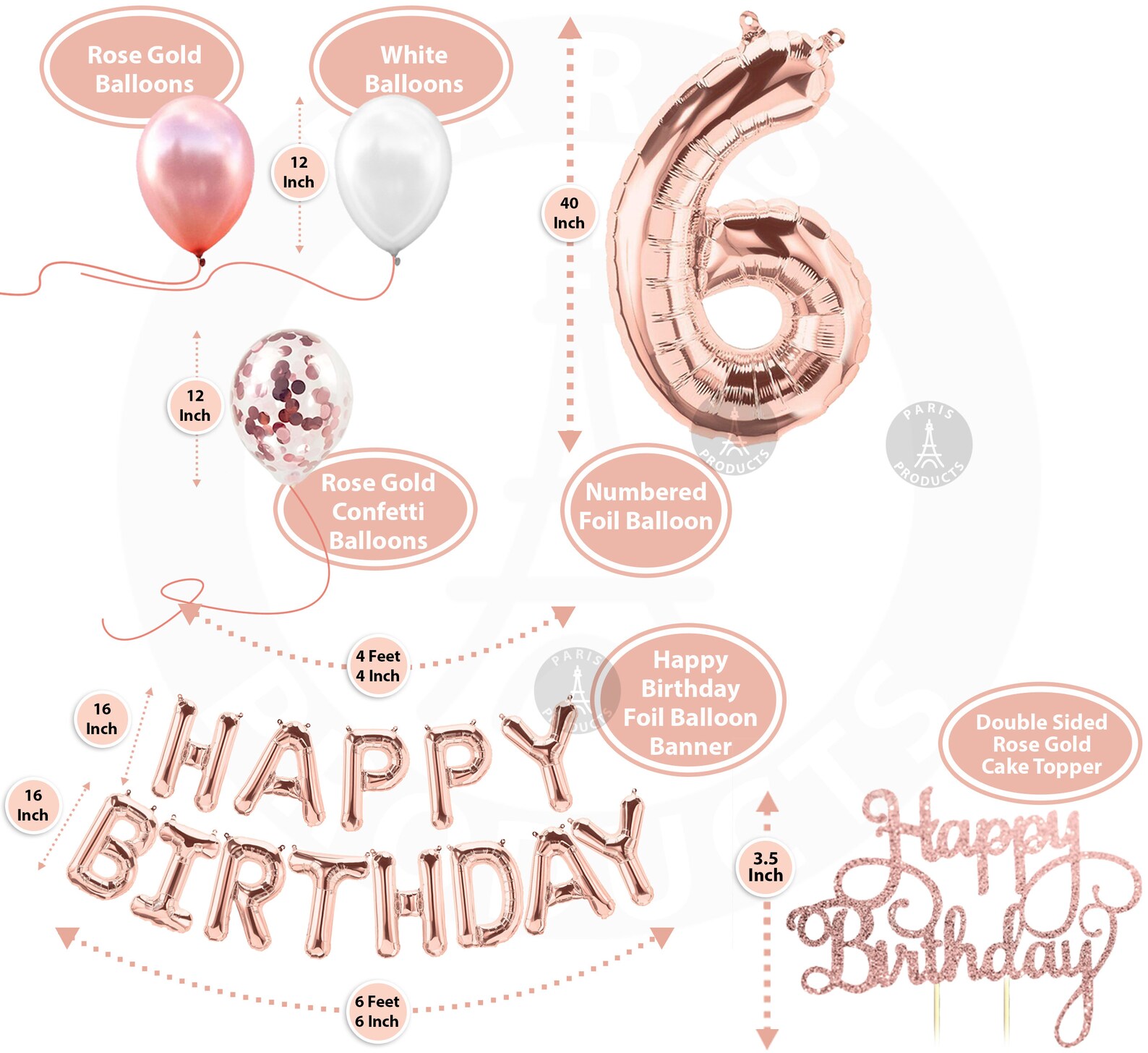 6th Birthday Decorations Six Birthday Party Supplies Sixth - Etsy