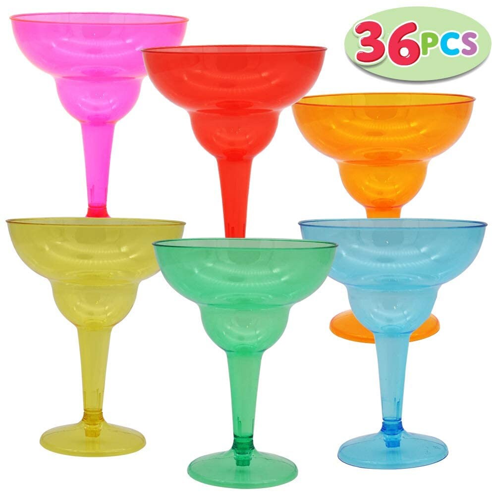 36 Packs Plastic Margarita Glasses Cups 12 oz Disposable Cinco Etsy