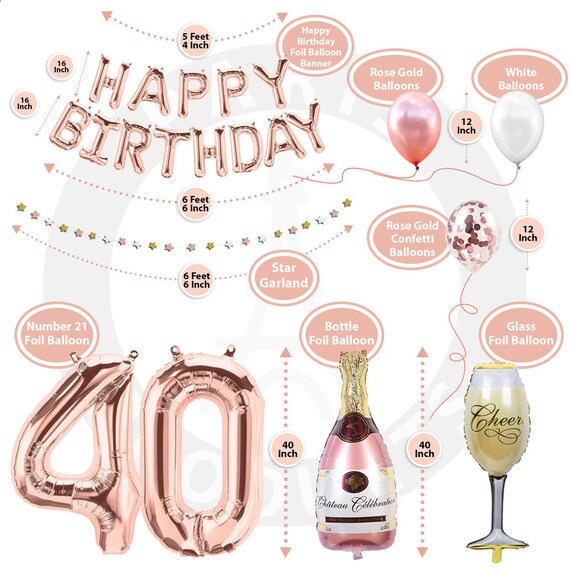 Happy Birthday Banner 40th Birthday Decorations Gifts for Men Women 40 Number and Confetti Balloons 40 Birthday Party Supplies Gold Foil Fringe Curtains Happy Birthday Banner 40th Birthday Decorations Gifts for Men Women 40 Number and Confetti Balloons 40 Birthday Party Supplies Gold Foil Fringe Curtains