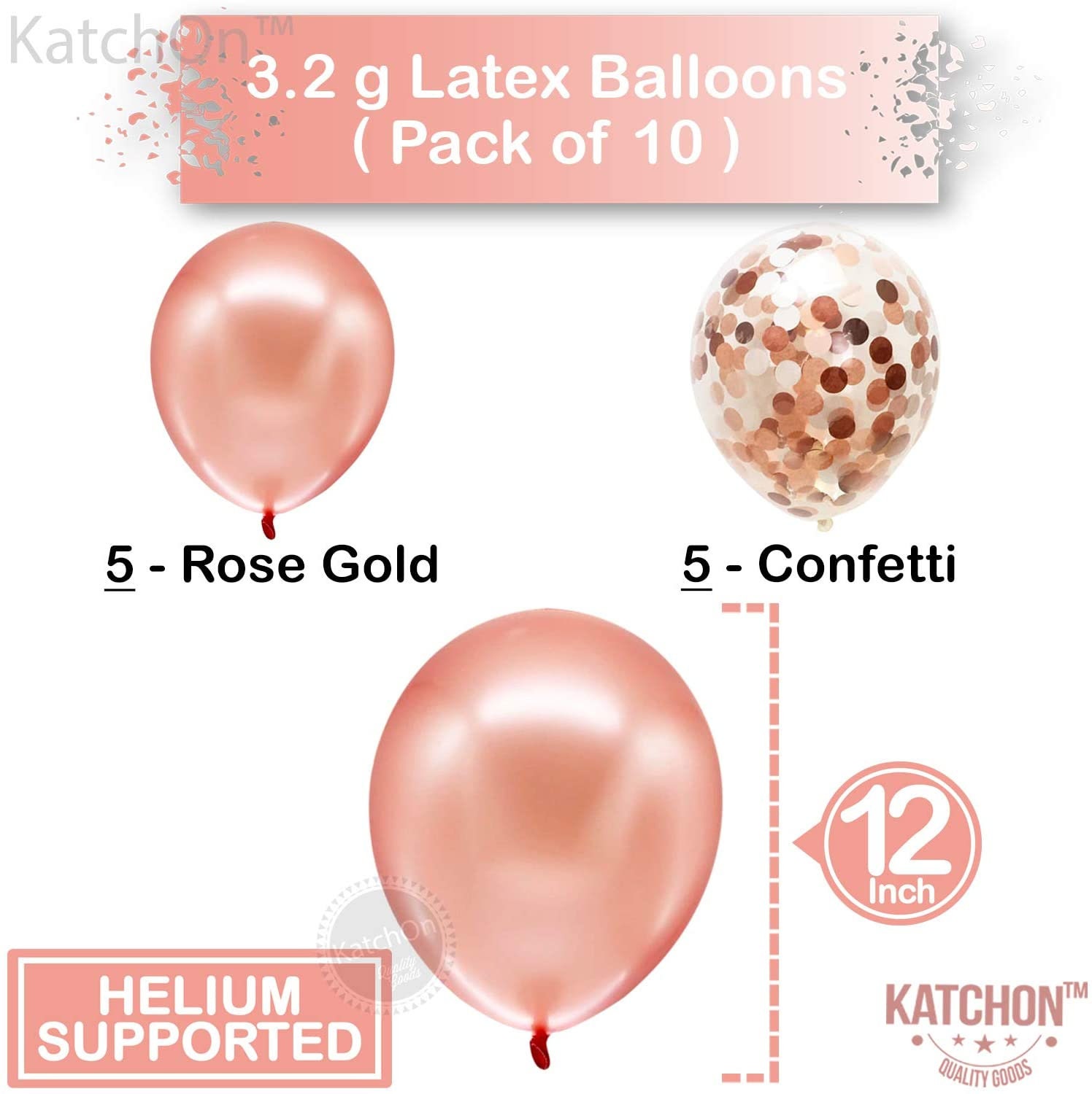 Ballon 18 ans Anniversaire Rose Gold de 30 cm X6