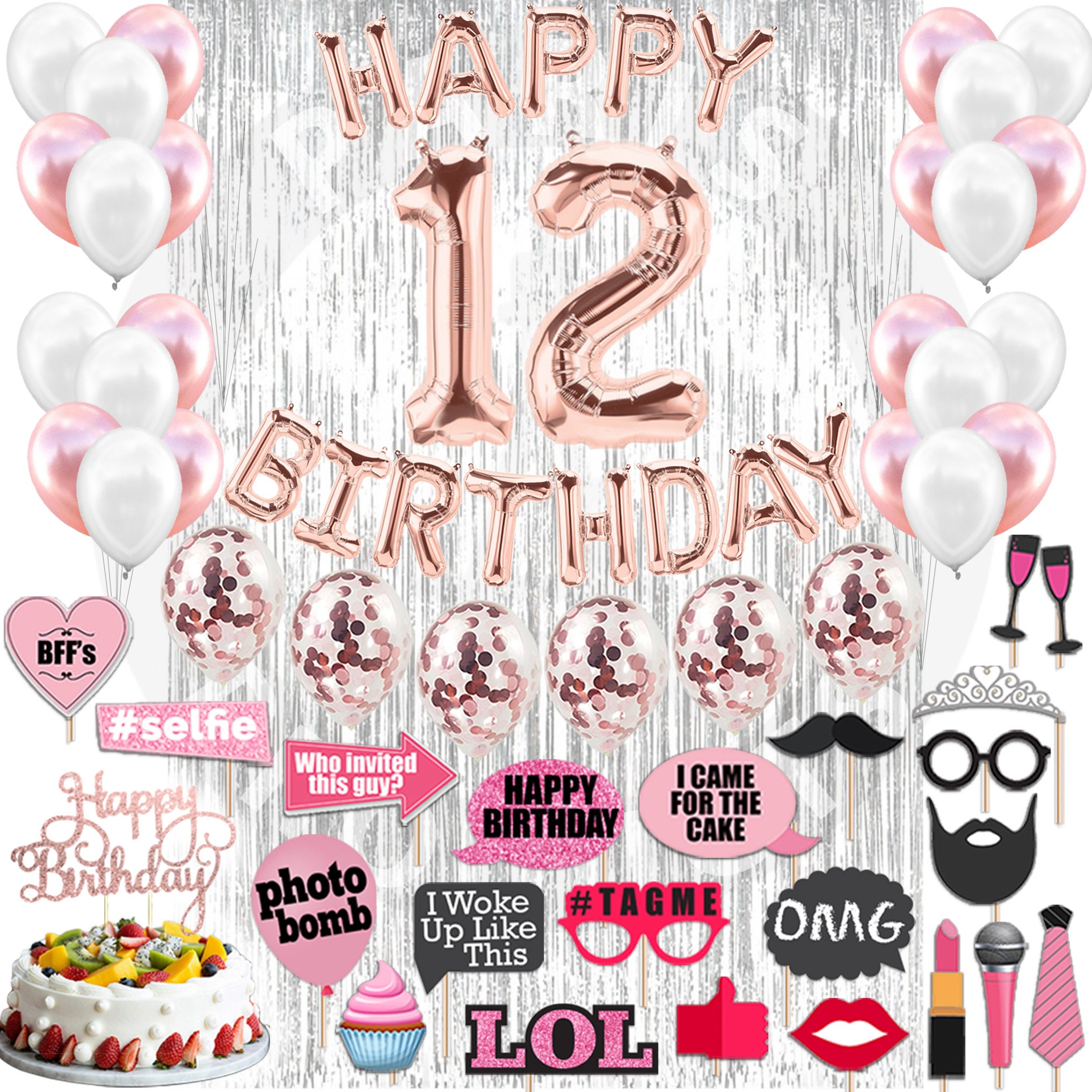 Yufobel 12 Year Old Girl Gifts for Birthday, 12th Birthday Gifts for Girls, 12th Birthday Decorations for Girls, Birthday Gifts for 12 Year Old