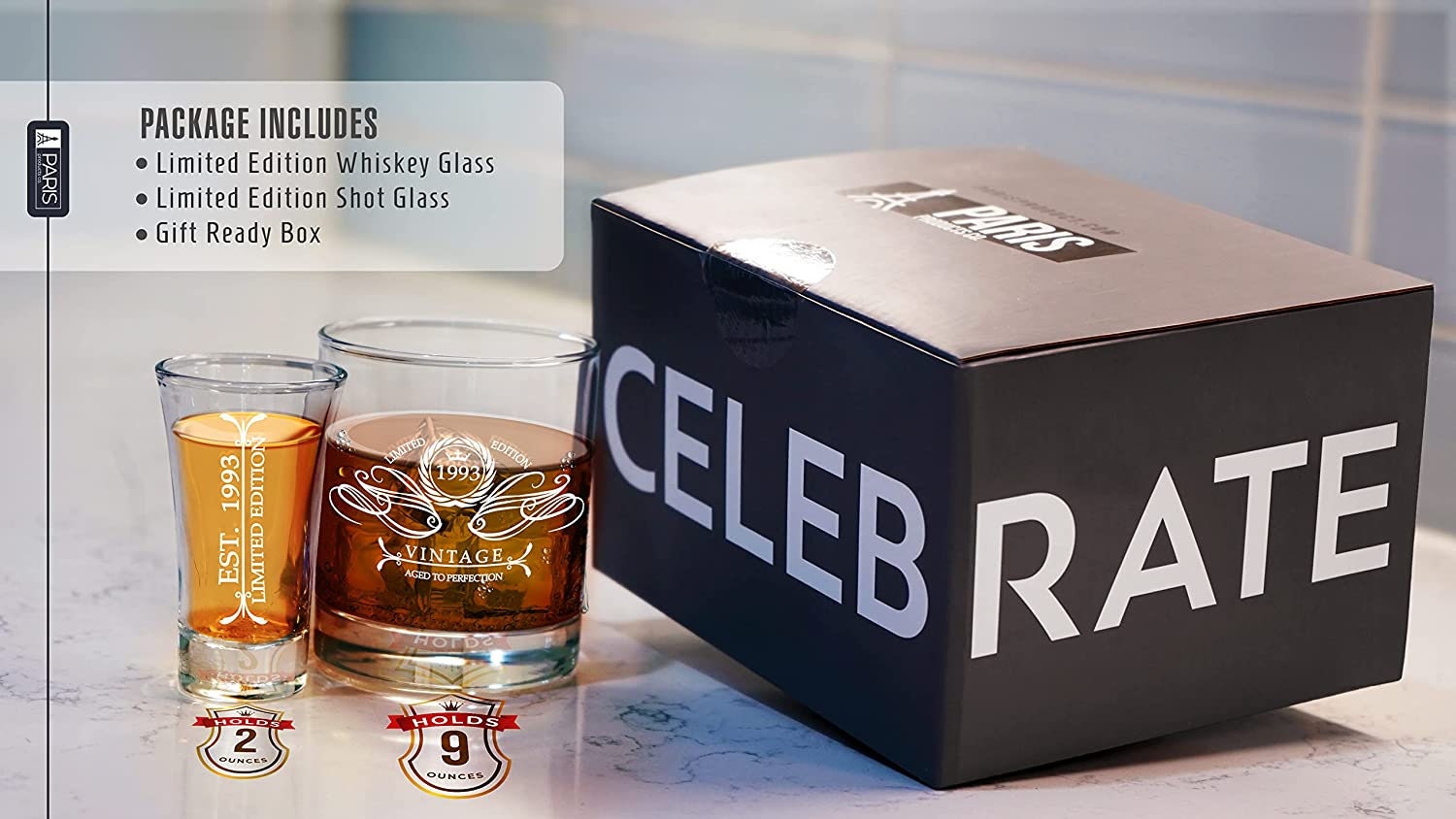 Regalos de 50 cumpleaños para hombres, vasos de whisky vintage de 1972 y  piedras divertidos 50