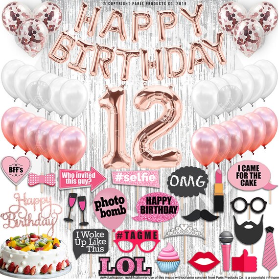 12th Birthday Gifts for Girl 12th BIRTHDAY DECORATIONS Party