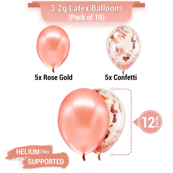 Gold Confetti 14th Birthday Balloons - 12 Inch Latex Helium Quality Party Decorations 16 Pack
