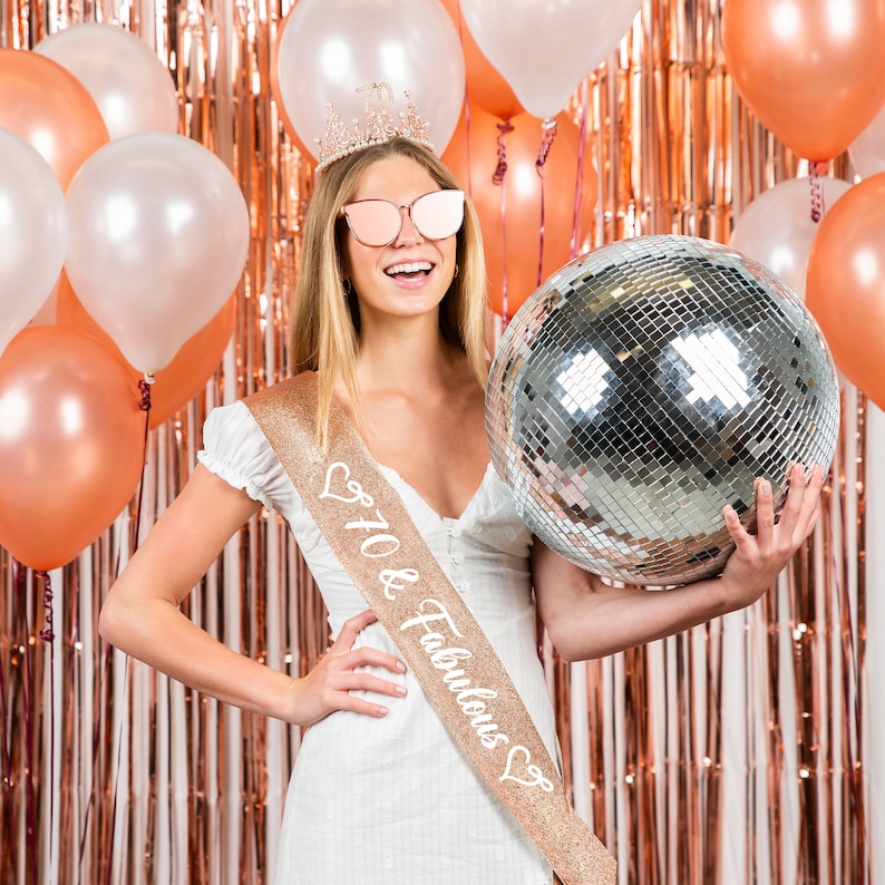 70e Anniversaire Tiara Sash Joyeux 70e Anniversaire Party Etsy Canada